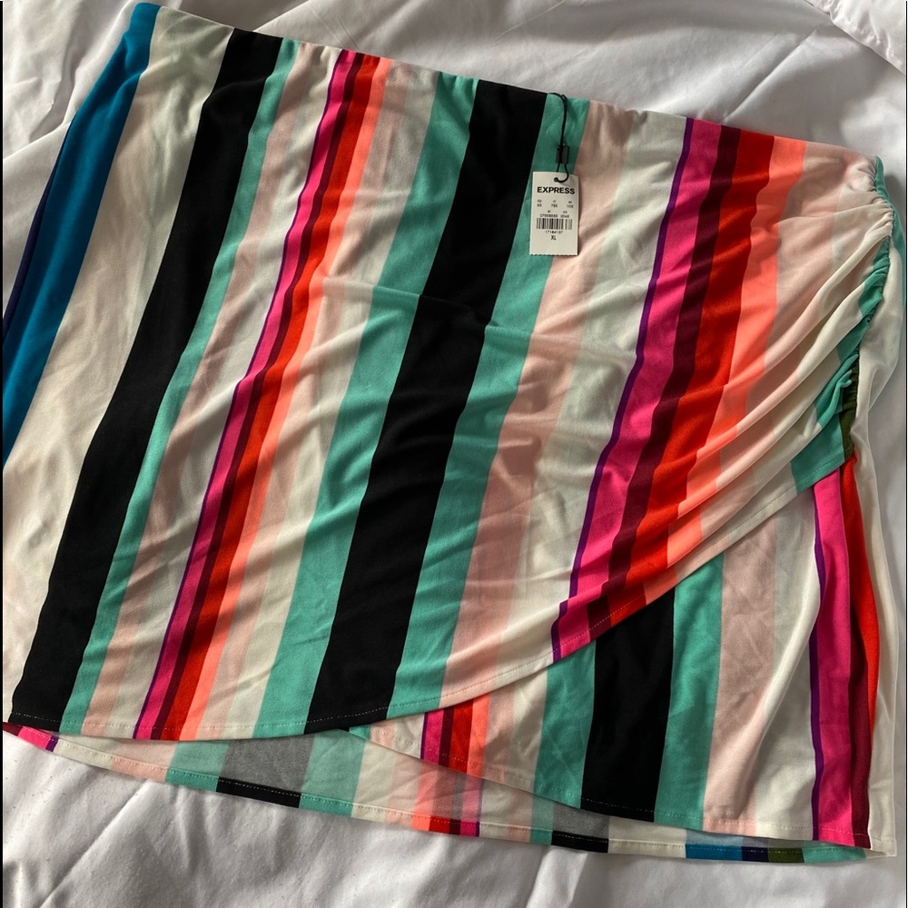 Multi Color Striped Skirt
